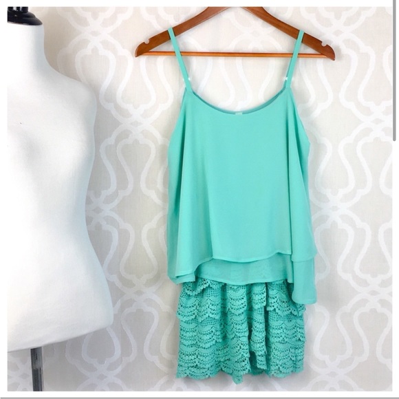 Summer / Spring mint romper - Picture 3 of 4